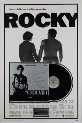 A Signed and Framed Rocky III Motion Picture Score Album