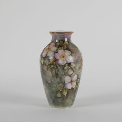 A Decorative Vase Hand Painted by Florence Bray