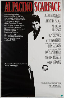 A Scarface Poster Signed by Al Pacino