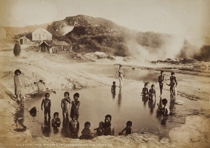 JAMES VALENTINE, DUNDEE Oil Bath and Whares, Whakarewarewa