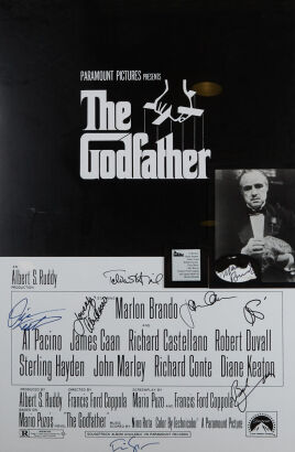 A Godfather Cast Signed Poster