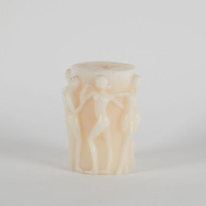 A Moulded Art Deco Inspired Candle