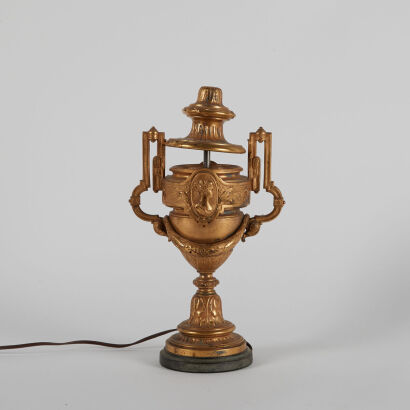 An Antique Gilt Metal Table Lamp Base