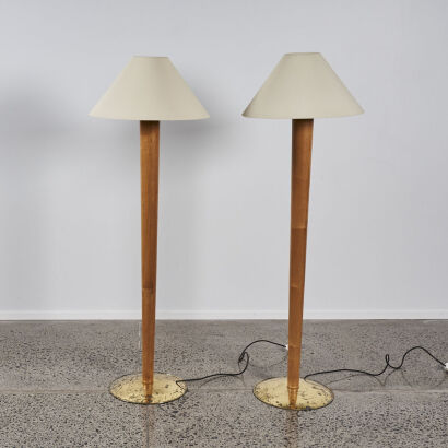 A Pair Of Hollywood Regency Floor Lamps