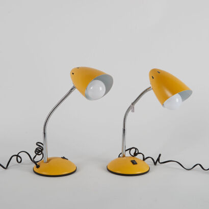 A Pair Of Retro Bedside Lamps