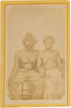 ALFRED WREN, MELBOURNE Aboriginal man and woman sitting with linked arms, man has chest lines