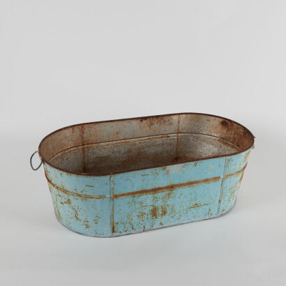 A Vintage Tin Baby Bath