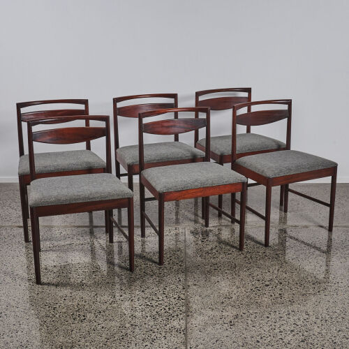 A Suite Of Generous Tom Robertson 'Dunfermline' Dining Chairs By Mcintosh