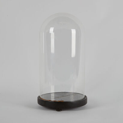 A Vintage french Glass Dome With Base