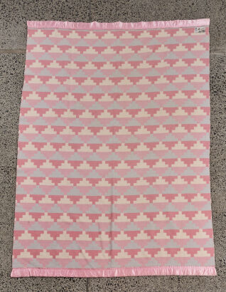 A 1960s Pink Mosgiel Tukutuku Blanket