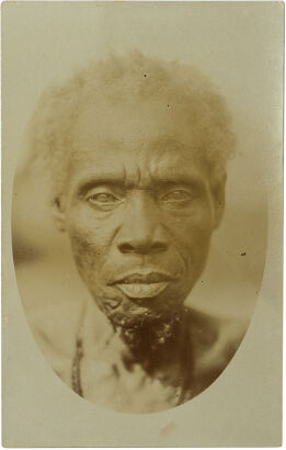 UNKNOWN PHOTOGRAPHER Anthropological Portrait of East Belgian Congolese man c1880-90