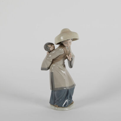 A Lladro Mother and Child Figure