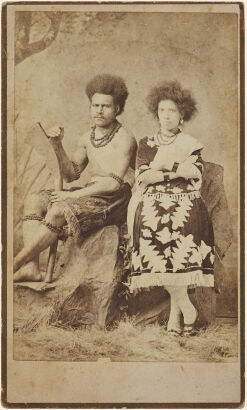 CHARLES EISENMANN, NEW YORK Portrait of Ruto and Annie Semm, Barnum's circus performers from Fiji