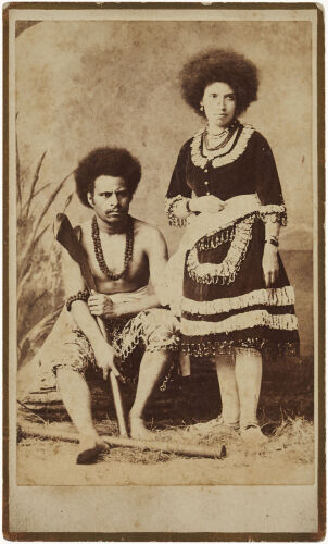 CHARLES EISENMANN, NEW YORK Portrait of Ruto and Annie Semm, Barnum's circus performers from Fiji