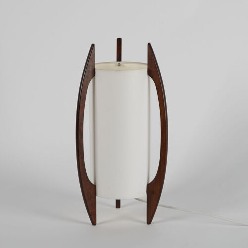 A Teak Framed Mid Century Table Lamp