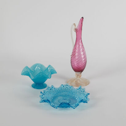 A Selection Of Three Art Glass Pieces