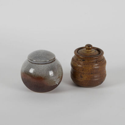 A Pair of Lawrence Ewing Lidded Jars