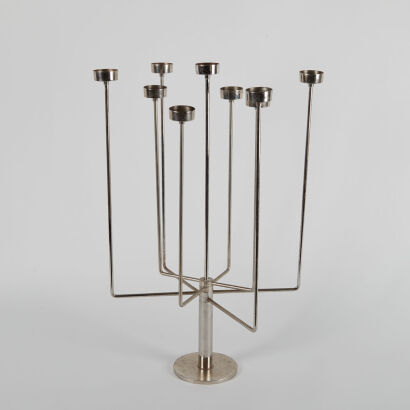 A Modernist Nine Candle Candelabra