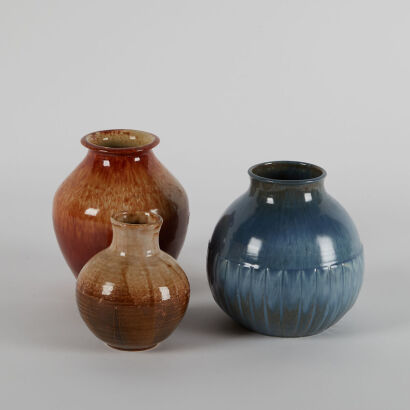 A Set of Three Vases by Victor Middlemiss