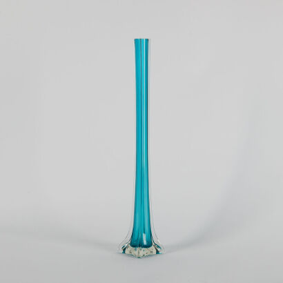 A Tall Art Glass Vase