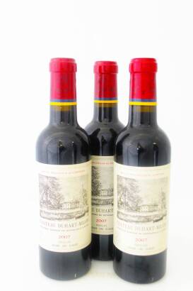 (3) 2007 Chateau Duhart Milon 375ml