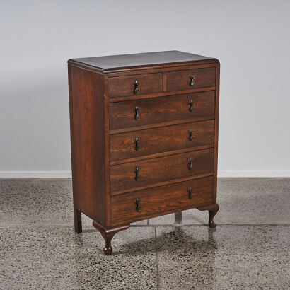 A Vintage Elm Chest of Drawers