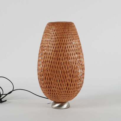 An Organic Formed Woven Lamp.