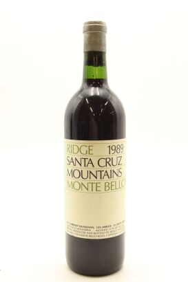 (1) 1989 Ridge Vineyards Monte Bello, Santa Cruz Mountains