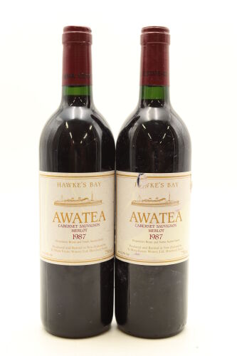 (2) 1987 Te Mata Estate Awatea Cabernets Merlot, Hawke's Bay