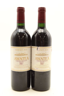 (2) 1987 Te Mata Estate Awatea Cabernets Merlot, Hawke's Bay