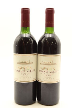 (2) 1990 Te Mata Estate Awatea Cabernets Merlot, Hawke's Bay