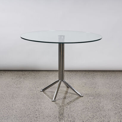 A Contemporary Glass Top Table