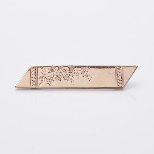 9ct Vintage Bar Brooch