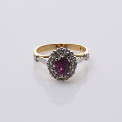 18ct Ruby and Diamond Ring