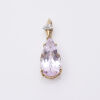 9ct Gold Kunzite and Diamond Pendant