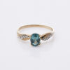 9ct Gold Apatite and Diamond Ring