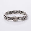 John Hardy Silver Diamond Woven Bracelet