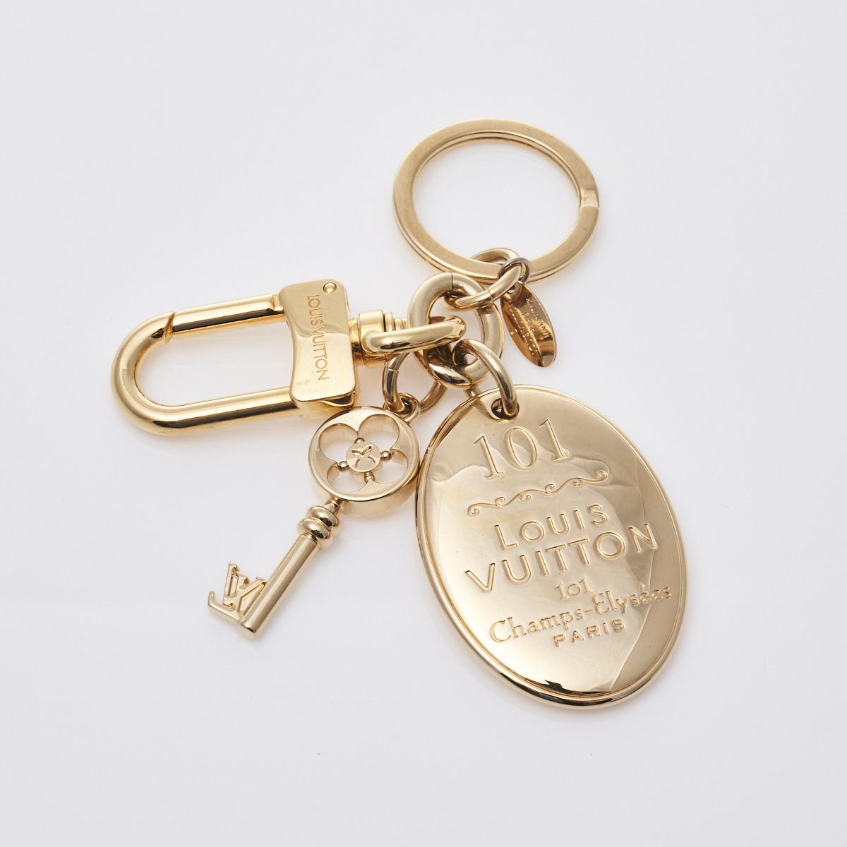 Louis Vuitton Key Holder Key Ring Keychain Gold Bag Charm Free Shipping