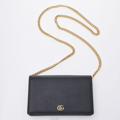Gucci Black Wallet on Chain