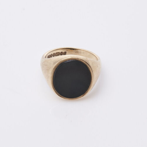 9ct Vintage Signet Onyx Ring