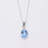 18ct Diamond 0.02ct & Topaz 2.35ct Pendant & Chain