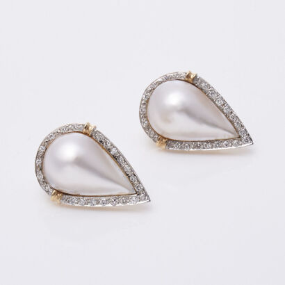 14ct Mabe Pearl Earrings