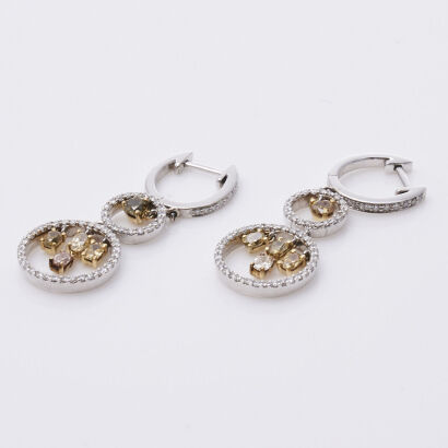 18ct Diamond Drop Earrings