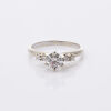 14ct Solitaire Diamond & Shoulder Diamond Ring 0.77ct