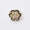 14ct Diamond & Black Enamel Dress Ring