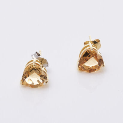 18ct Heart shape Citrine Earrings