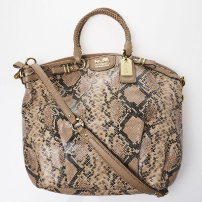 Coach Madison Python Embossed Bag