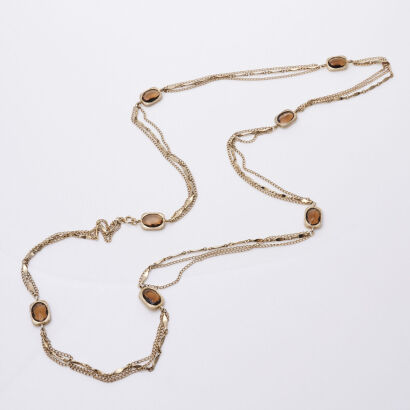 Sarah Coventry "Gold Ember" Necklace