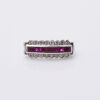 18ct Ruby and Diamond Clip for Pearl Necklace
