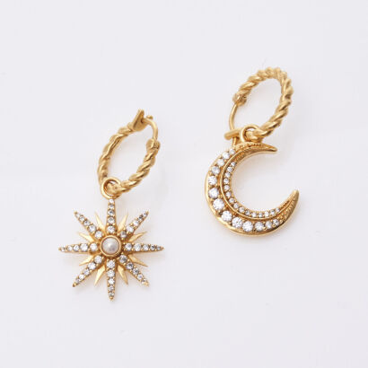 Missoma Harris Reed Moonlight Pearl Hoop Earrings